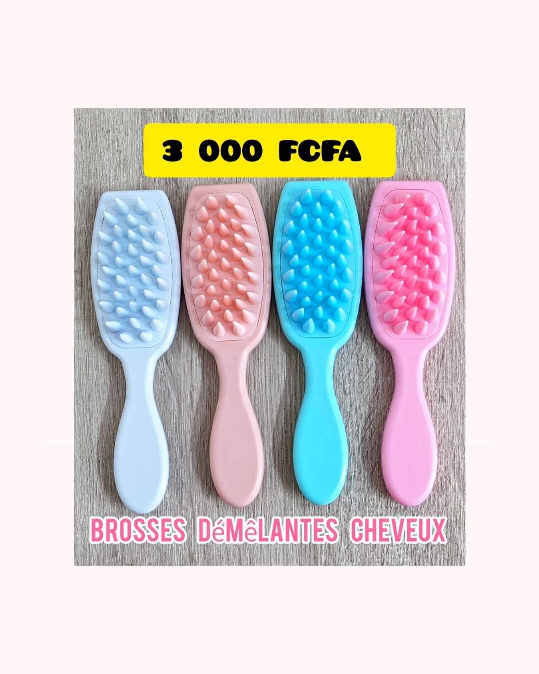 Brosse démêlante cheveux en silicone