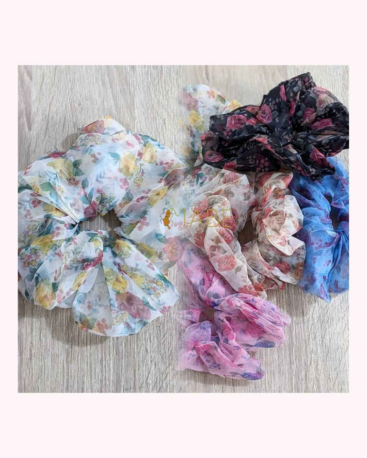 Chouchous fleuris femme