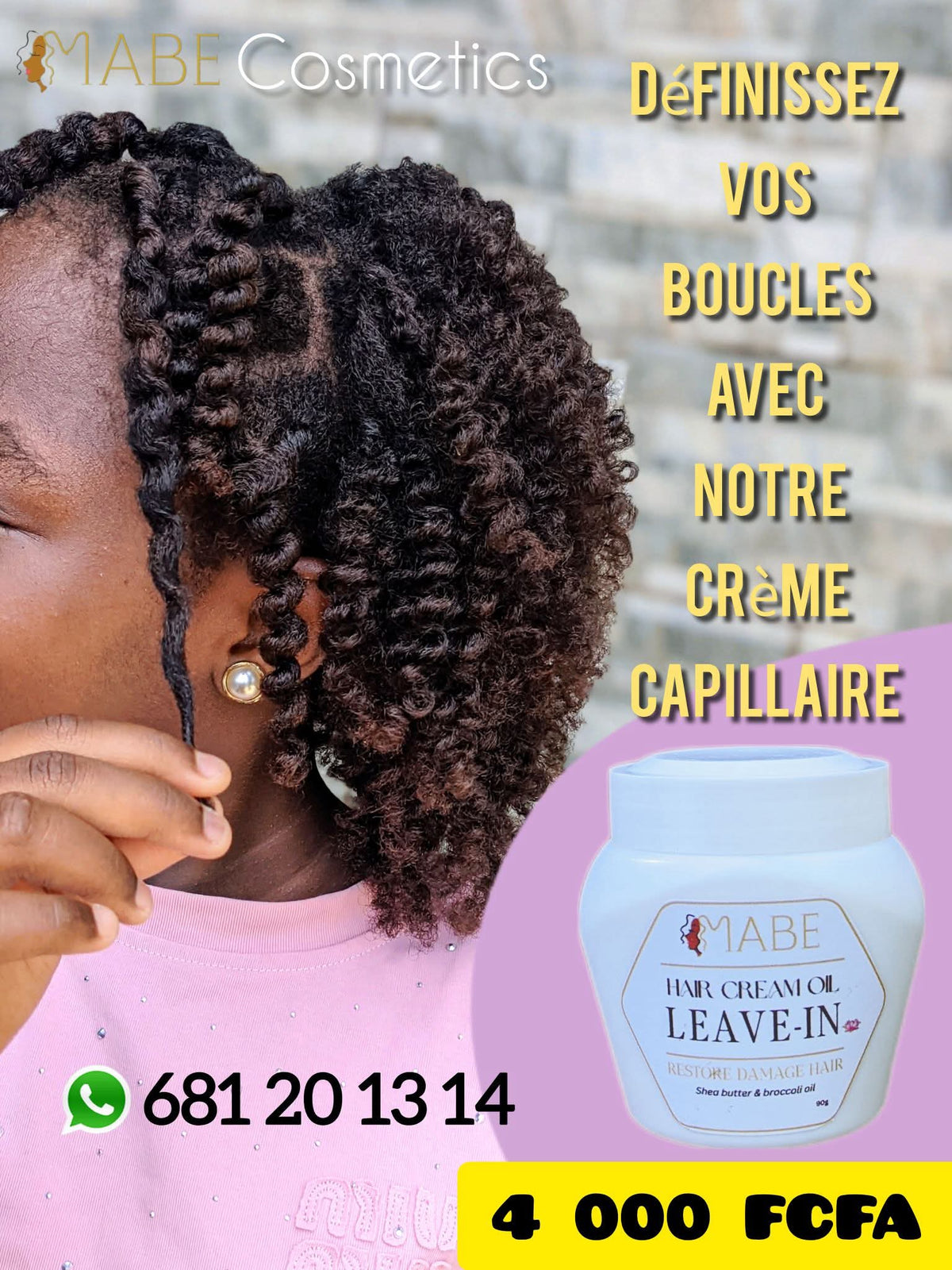Nourishing and moisturizing hair cream for Afro hair