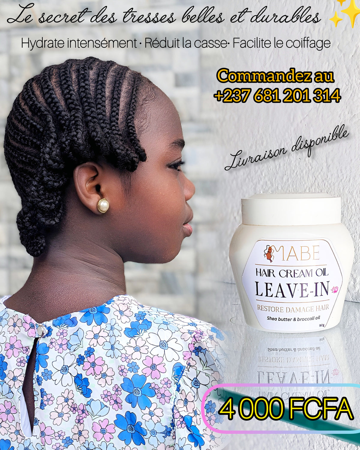 Nourishing and moisturizing hair cream for Afro hair