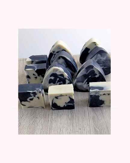 Handmade activated charcoal soap for oily and combination skin